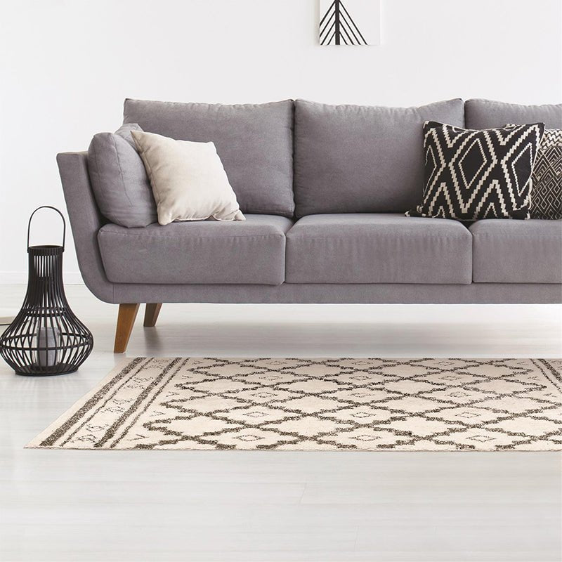 Tapis Berbère 120 x 70 cm en Coton Beige - Silumen