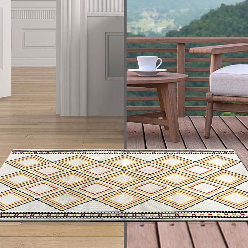 Tapis Extérieur 100x150 cm Losange en Polypropylène - Silumen