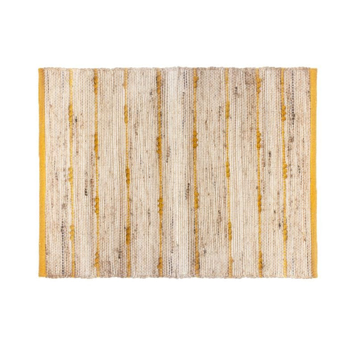 Tapis Jute Rectangulaire avec Rayure en Coton 60x90 cm - Silumen