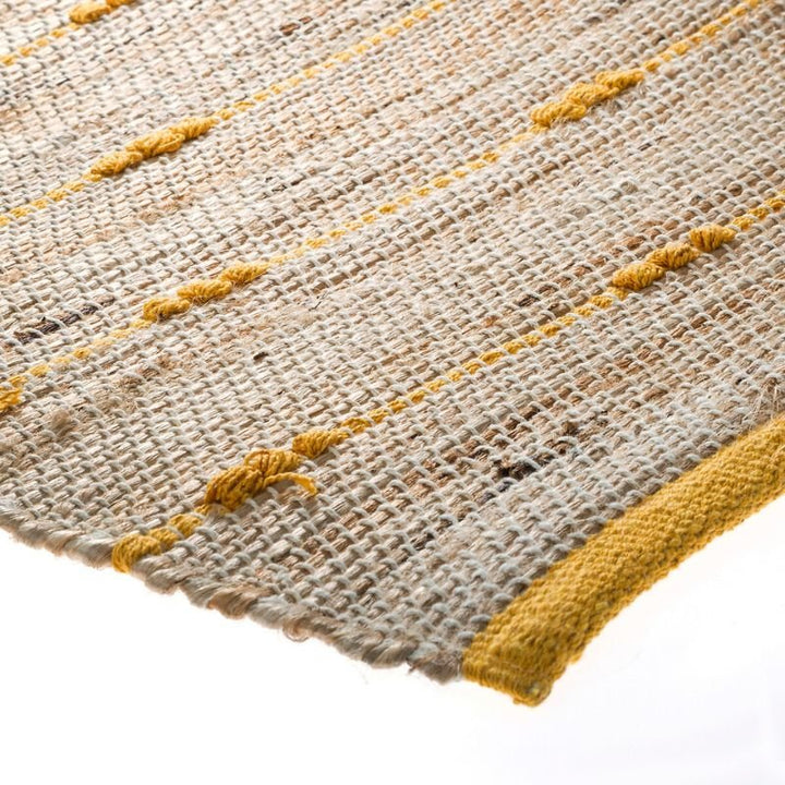 Tapis Jute Rectangulaire avec Rayure en Coton 60x90 cm - Silumen