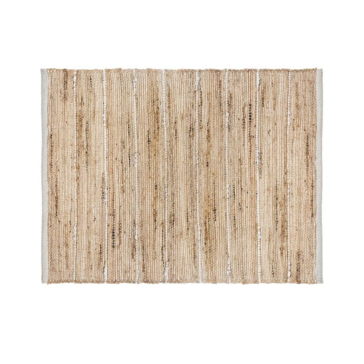 Tapis Jute Rectangulaire avec Rayure en Coton 60x90 cm - Silumen