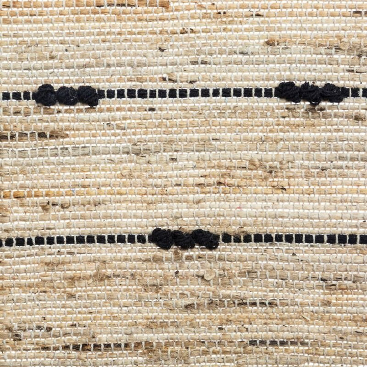 Tapis Jute Rectangulaire avec Rayure en Coton 60x90 cm - Silumen