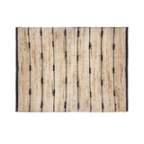 Rechthoekige jutemat met katoenen kras 60x90 cm