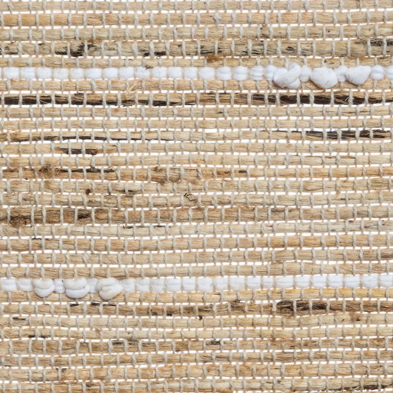 Tapis Jute Rectangulaire avec Rayure en Coton 60x90 cm - Silumen