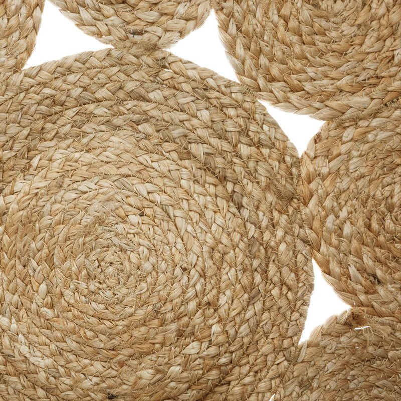 Tapis Rond Jute Naturel Tressé Ajouré 80cm - Silumen