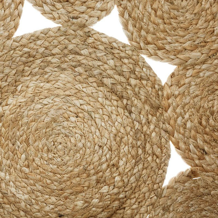 Tapis Rond Jute Naturel Tressé Ajouré 80cm - Silumen