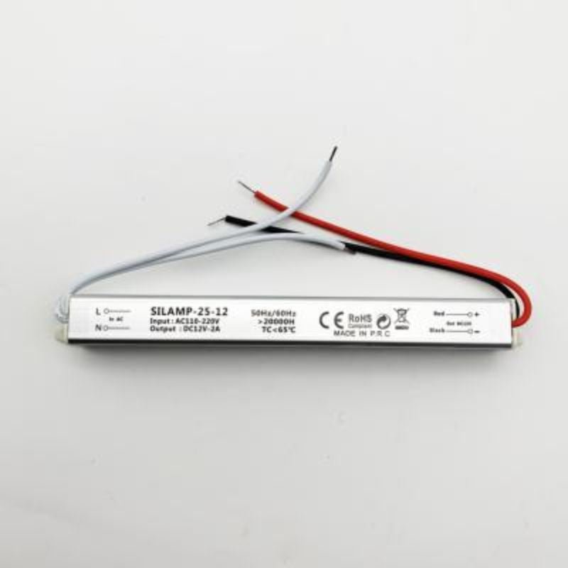 Transformateur 220V 12V IP44 25W DC 2A - Silumen