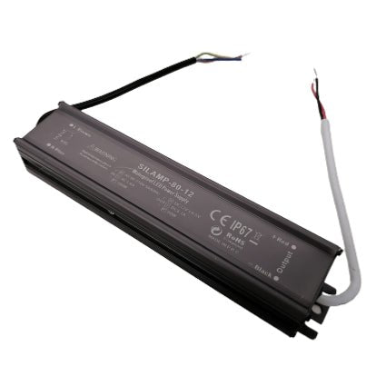 Transformateur 220V 12V IP67 80W DC 6.7A - Silumen