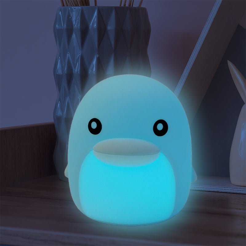 Veilleuse de Nuit Dauphin en Silicone (avec câble usb) - Silumen