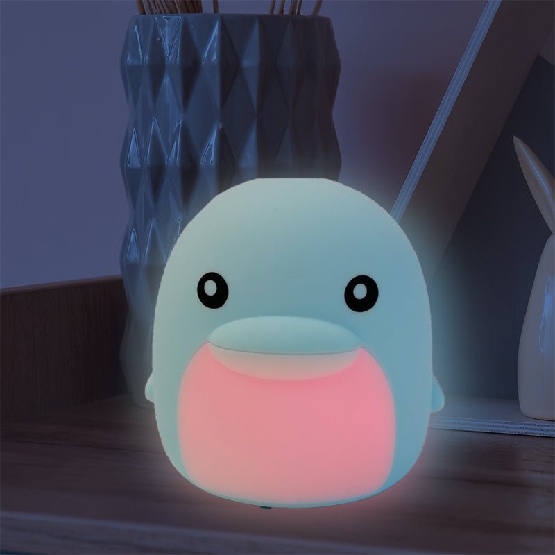 Veilleuse de Nuit Dauphin en Silicone (avec câble usb) - Silumen