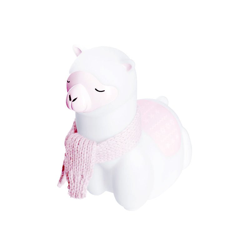 Veilleuse de nuit LED Lama 17cm à Piles Blanc - Silumen