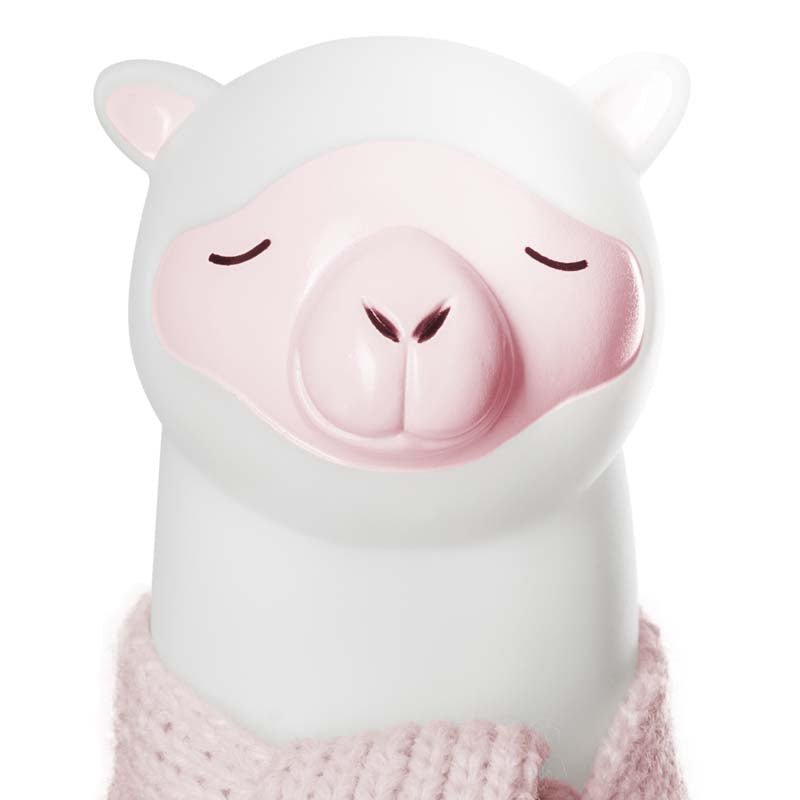 Veilleuse de nuit LED Lama 17cm à Piles Blanc - Silumen