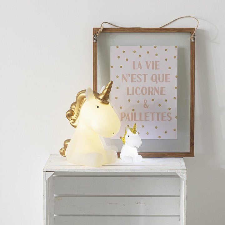 Veilleuse de Nuit Licorne XL LED 30cm à piles - Silumen