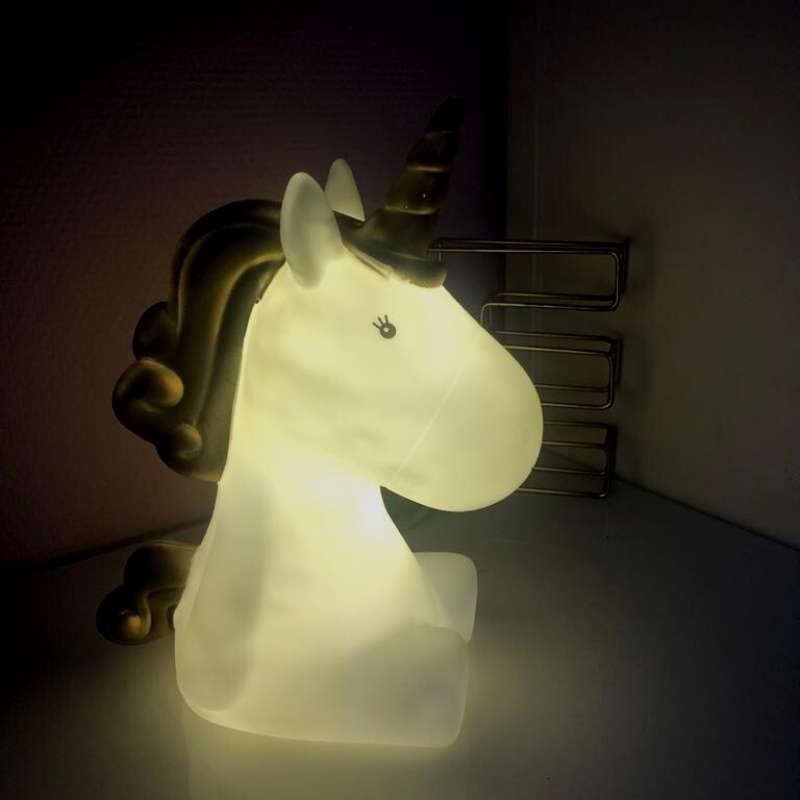 Veilleuse de Nuit Licorne XL LED 30cm à piles - Silumen