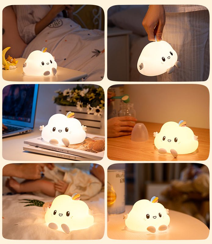 Veilleuse de Nuit Nuage Tactile avec Télécommande Blanc (avec câble usb) - Silumen
