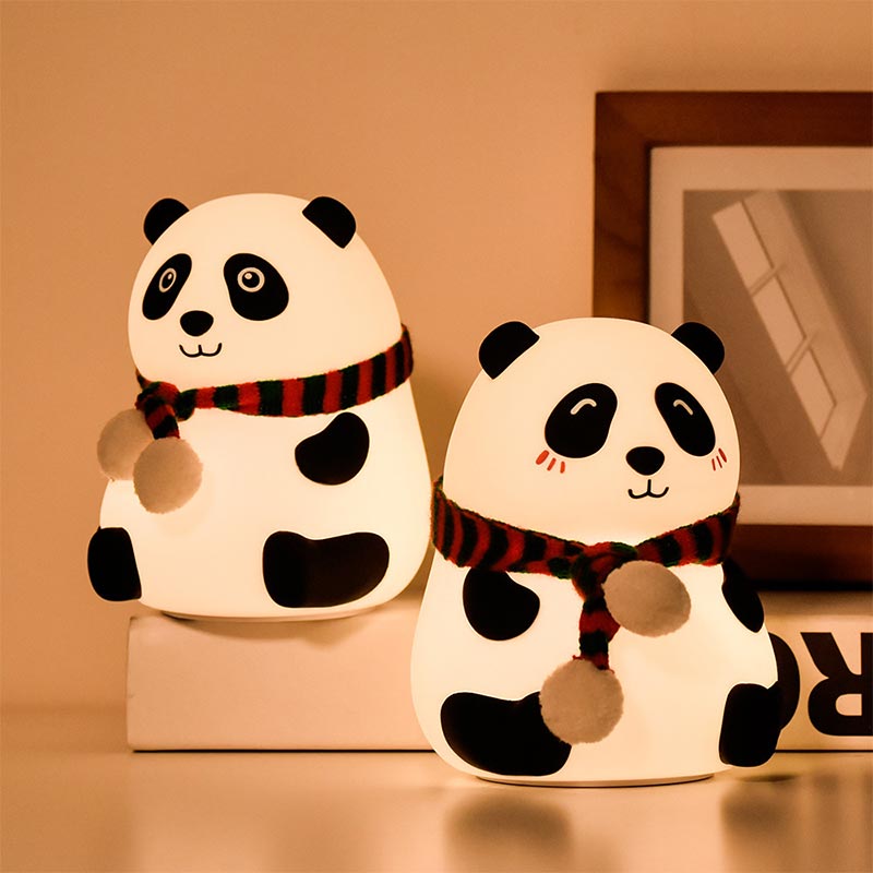 Veilleuse de Nuit Panda Tactile en silicone (avec câble usb) - Silumen