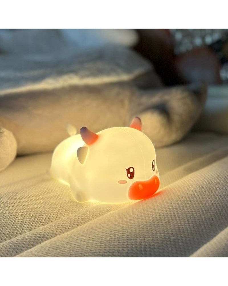 Veilleuse de Nuit Vache Allongé Tactile en Silicone (avec câble usb) - Silumen