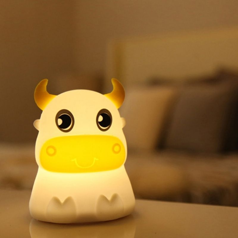 Veilleuse de Nuit Vache Tactile en Silicone (avec câble usb) - Silumen