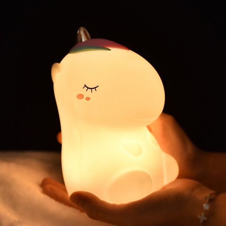 Veilleuse Licorne de nuit LED Tactile en silicone (avec câble usb) - Silumen