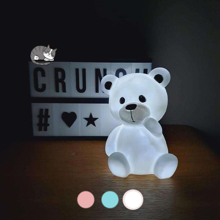 Veilleuse Ourson LED pour enfant 14cm à Piles - Silumen