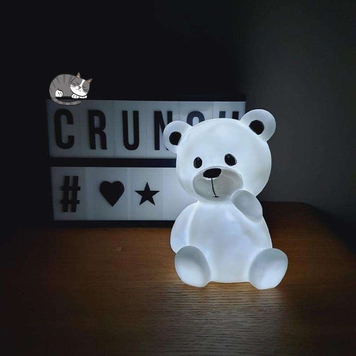 Veilleuse Ourson LED pour enfant 14cm à Piles - Silumen