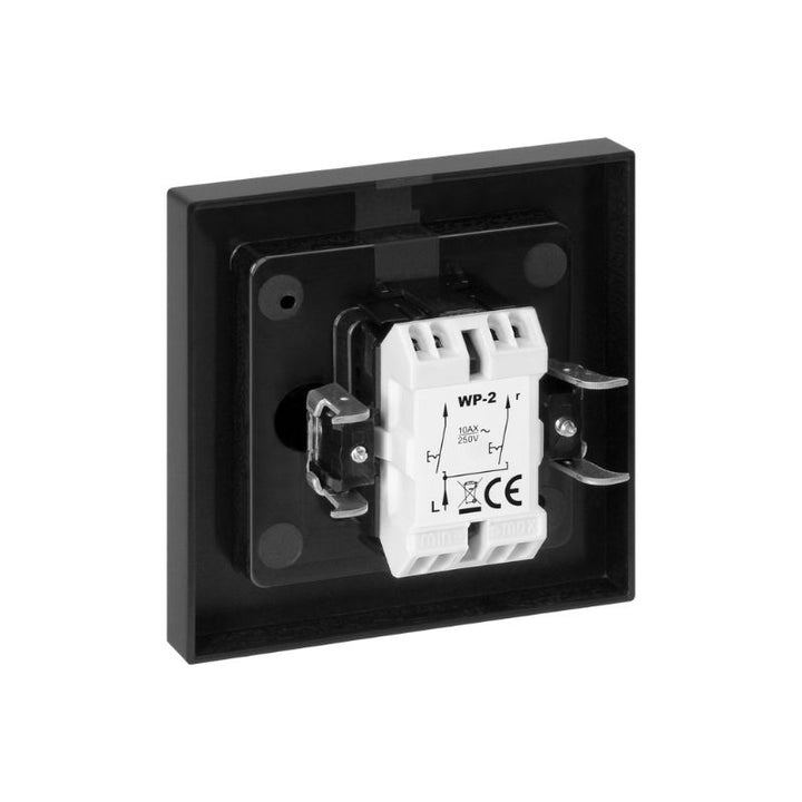 Interrupteur Double Encastré 10A 250V - Noir
