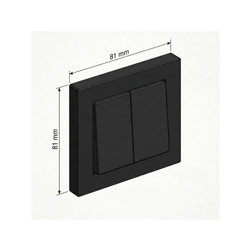Interrupteur Double Encastré 10A 250V - Noir