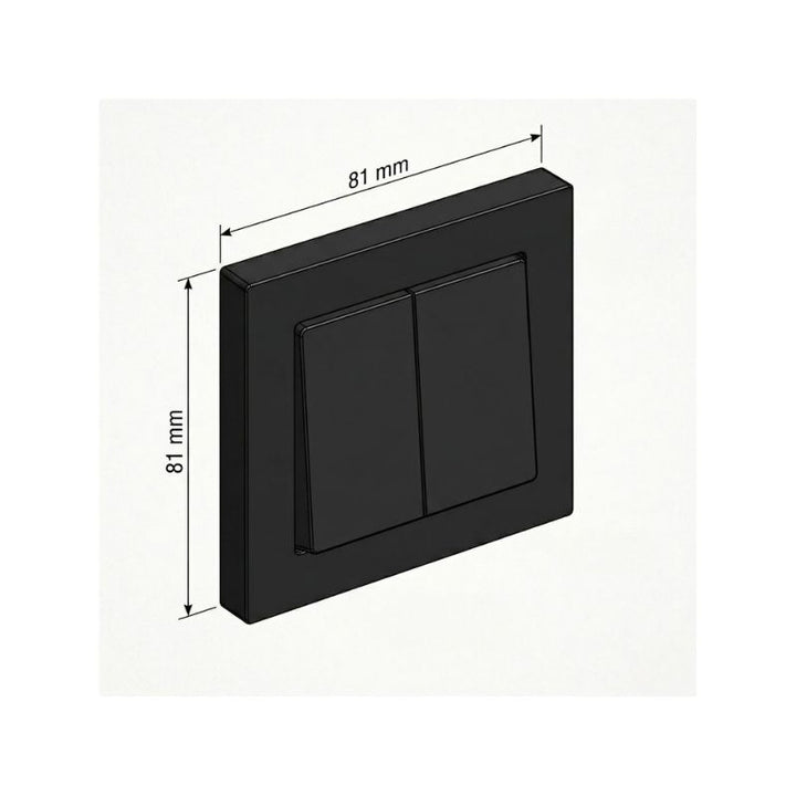 Interrupteur Double Encastré 10A 250V - Noir