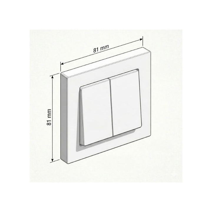 Interrupteur Double Encastré 10A 250V - Blanc