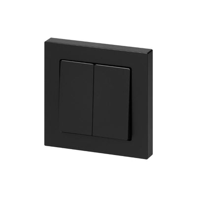 Interrupteur Double Encastré 10A 250V - Noir