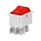 Interrupteur On-Off 10A 250V Lumière Rouge - Blanc