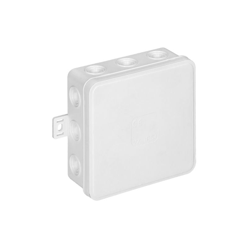 Boite de Dérivation en Saillie 12 Entrées 100x100x41 mm - Blanc