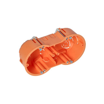 Boîte d'Encastrement Double pour Cloisons 60mm Profondeur