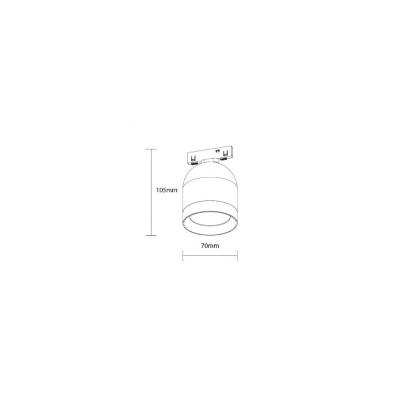 Spot LED Orientable 10W pour Rail Magnétique M05 48V