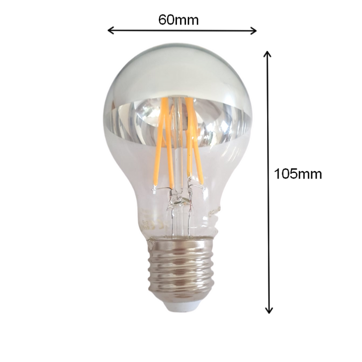 Ampoule E27 LED Filament 7W A60 Reflet Argent
