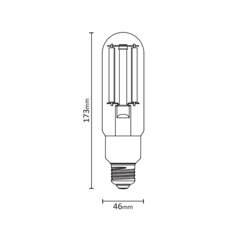 Ampoule LED E27 18W à Filament T46 2700lm Haut Rendement