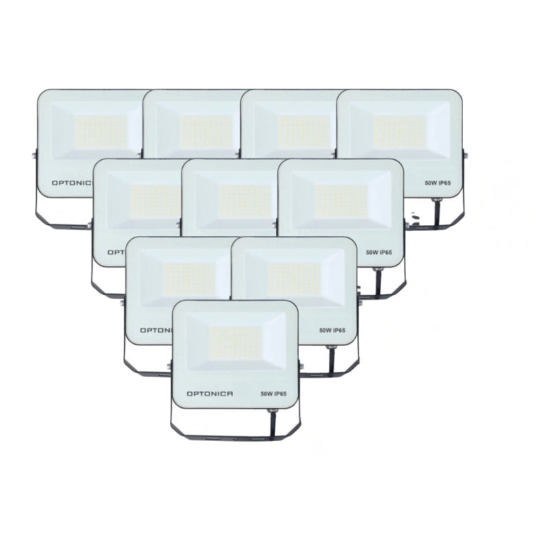 Projecteur 50W IP65 CCT Noir - 3000K/4000K/6000K ( Pack de 10 )