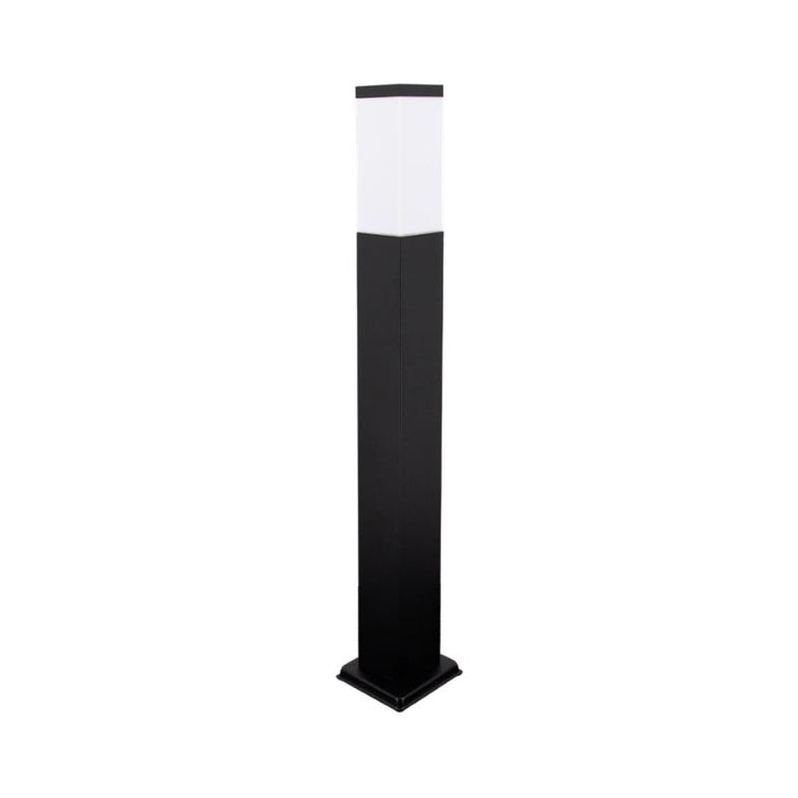Borne de Jardín 80cm Cuadrado Marrón para Bombilla E27