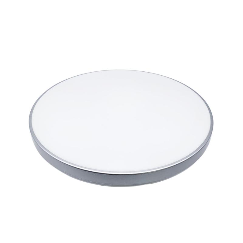 Runde LED-Deckenleuchte 24W 220V Silberkontur