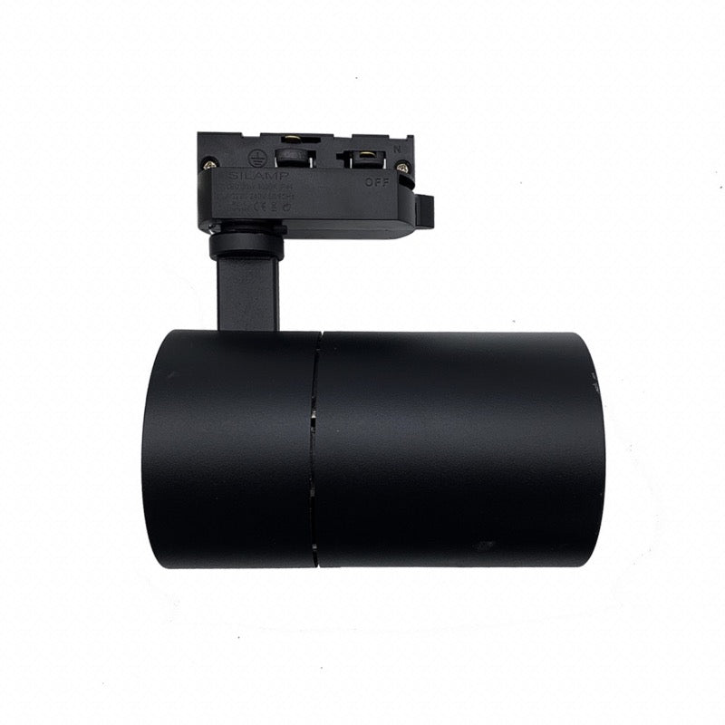 Spot LED sur Rail 30W 80° Compact Monophasé Noir