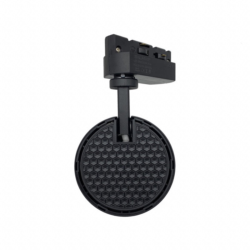 Spot LED sur Rail 30W 80° Compact Monophasé Noir