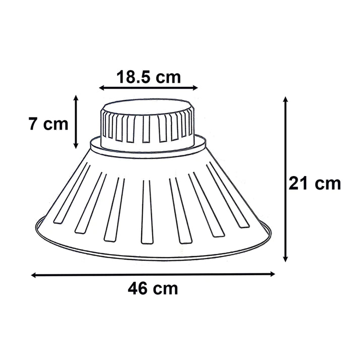 Industrielle LED-Klingel 150W 120° Silber