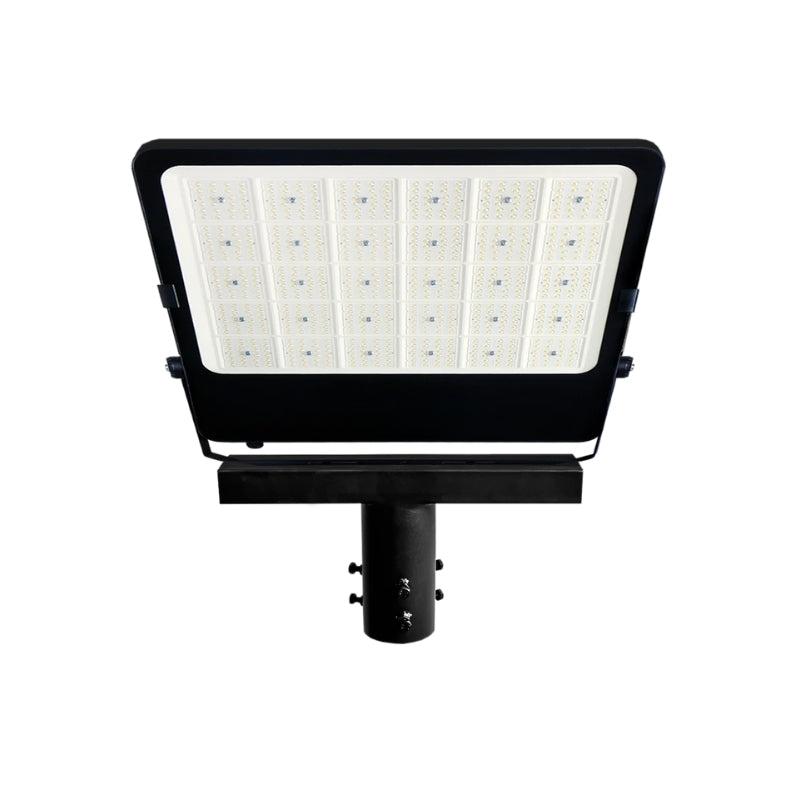 Support de Projecteur T pour Mât d'Éclairage Noir