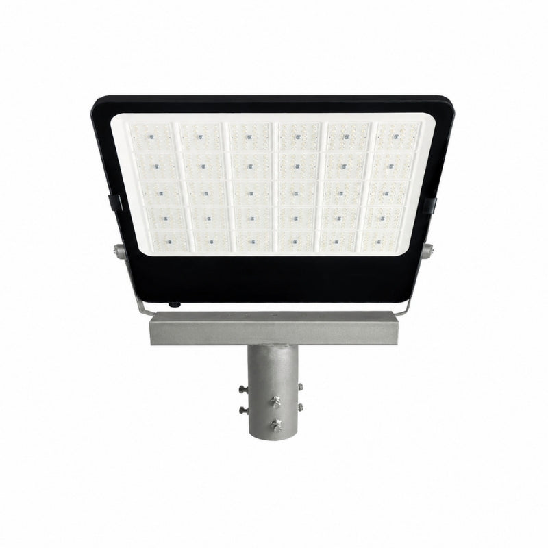 Support de Projecteur T pour Mât d'Éclairage Gris