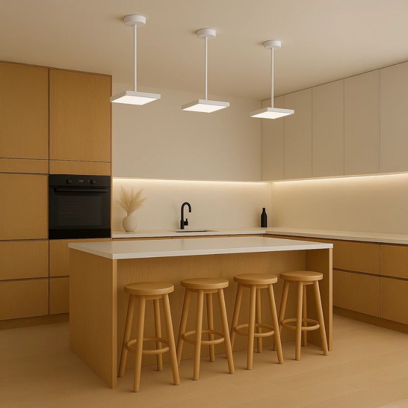 Support de plafond 50-100cm pour Spot LED 3en1 - Blanc