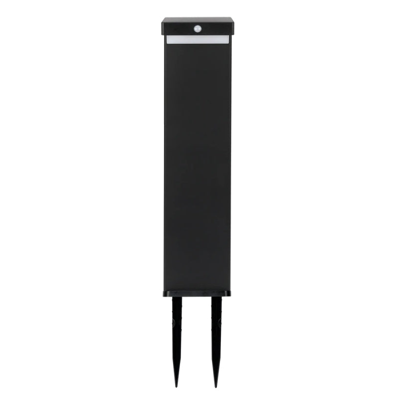 Borne de Jardin Solaire à Piquer 220lm USB-C Carré IP54 Noir