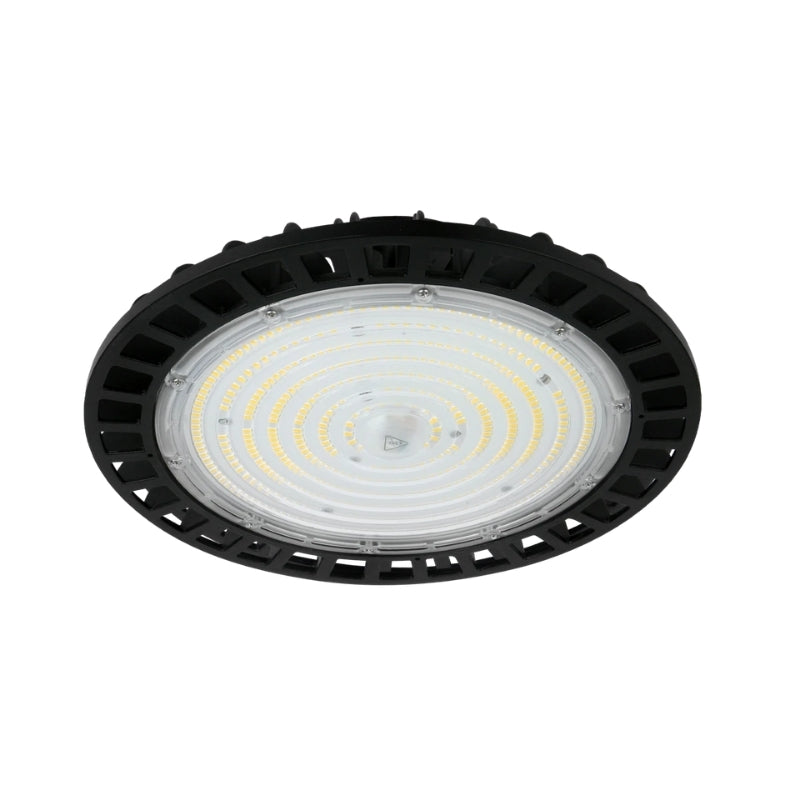Cloche LED industrielle UFO 150W 175lm/W 120° IP65 CRI80 Noir DALI-2