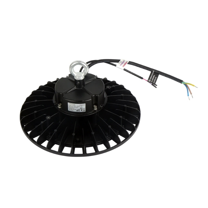 Cloche LED industrielle UFO 100W 175lm/W 120° IP65 CRI80 Noir DALI-2