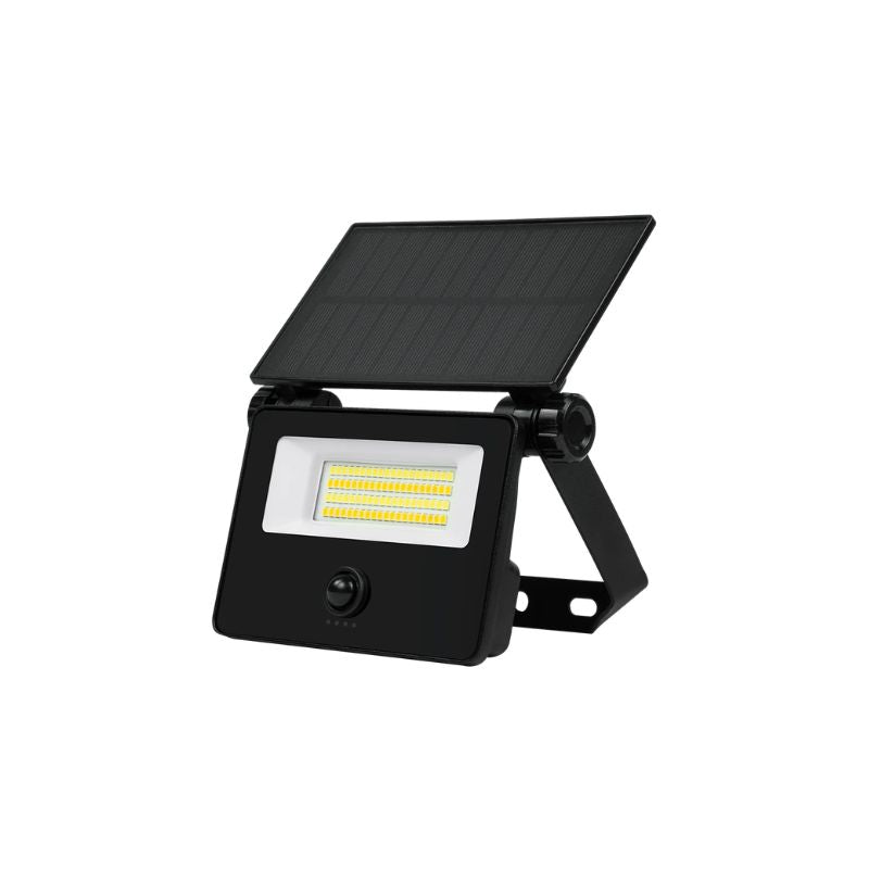 Projecteur Solaire LED 10W CCT PIR IP65 avec Télécommande - 3000K/4000K/6500K