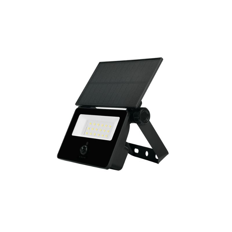 Projecteur Solaire LED 3W 300lm PIR IP65 Noir